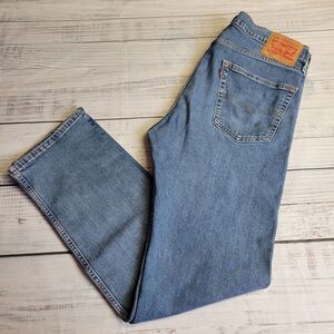 Levis Jeans 505 Pants‎ Mens 36x33 Denim Blue Jean Med Wash Straight Leg Mid Rise